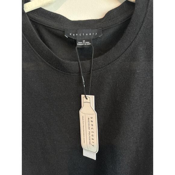 NWT Sanctuary Knot Your Business Top In Black Size Medium - Picture 3 of 6